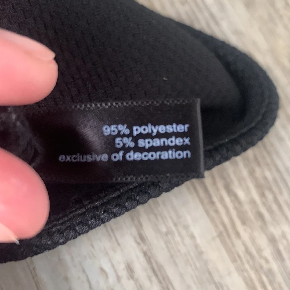 The Limited black mixed material tee - Picture 6 of 7